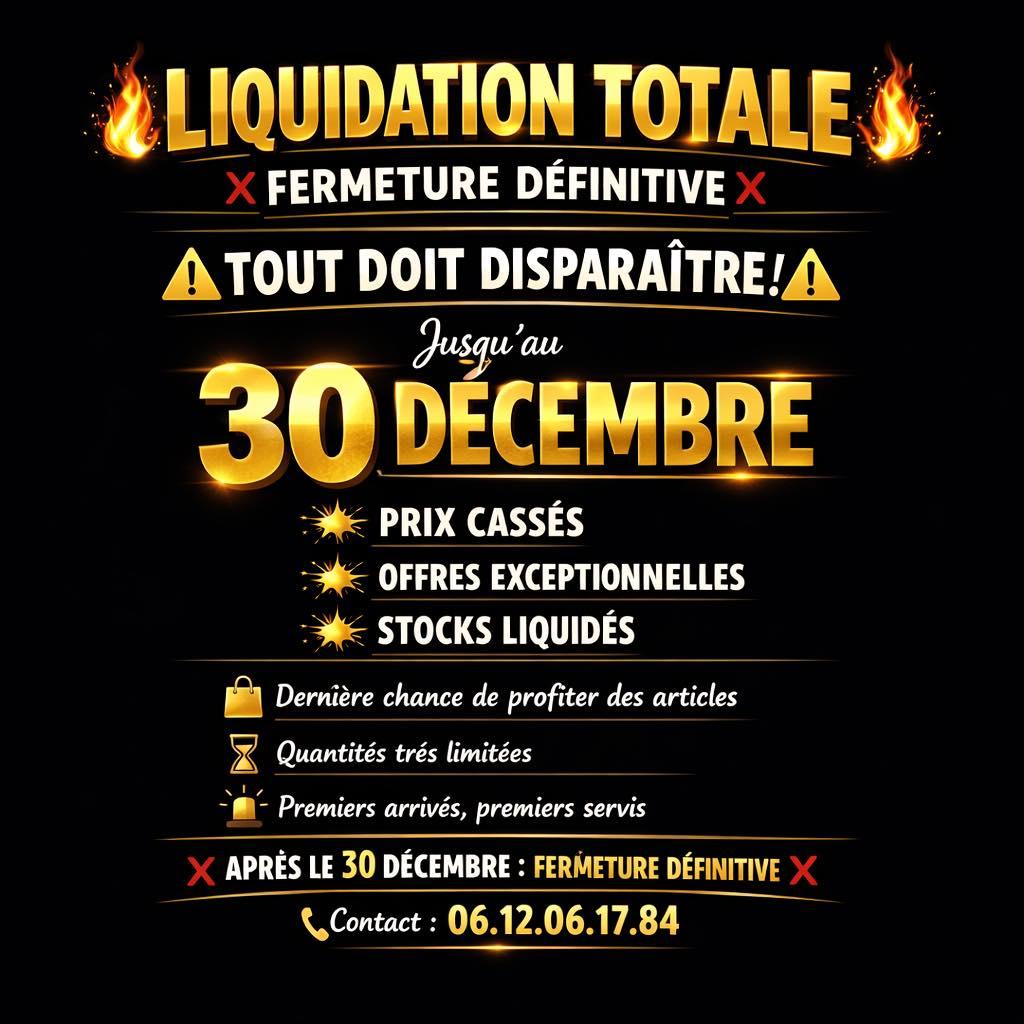 Affiche liquidation