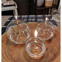 Lampe a huile sphere transparente 5 tailles